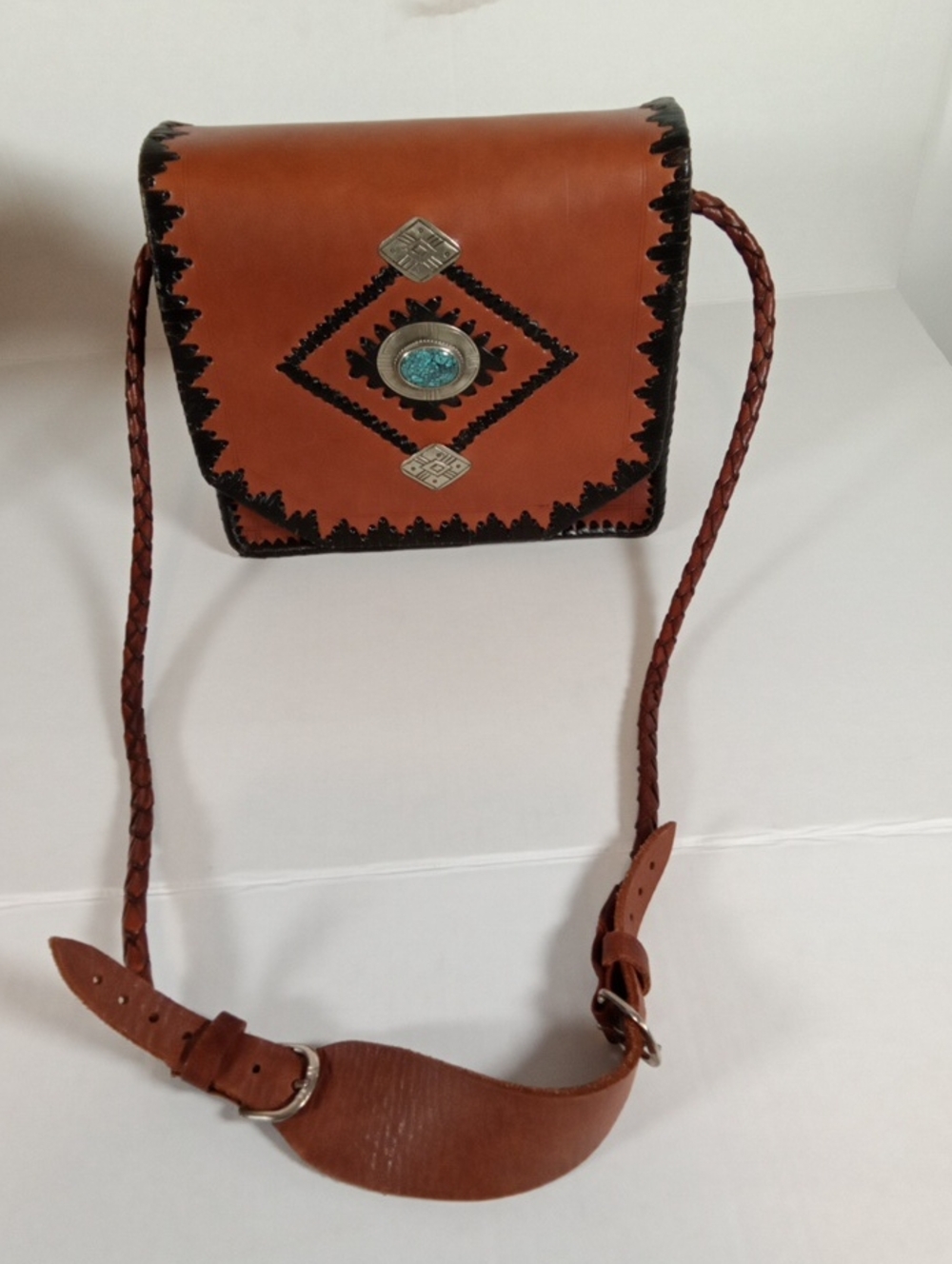 Four Winds West Bag Western Brown Leather Crossbody Cowgirl Womens